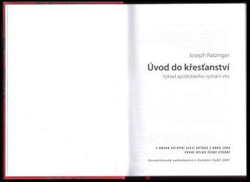 Benedikt: Úvod do křesťanství