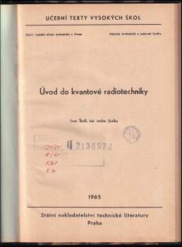 Ivan Štoll: Úvod do kvantové radiotechniky