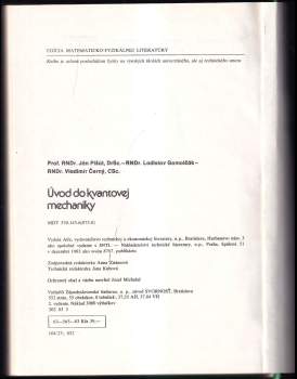Ján Pišút: Úvod do kvantovej mechaniky
