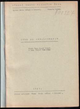 Josef Teindl: Úvod do metalografie