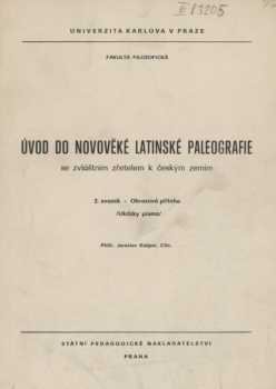 Úvod do novověké latinské paleografie