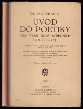 Jan Menšík: Úvod do poetiky