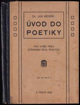 Jan Menšík: Úvod do poetiky