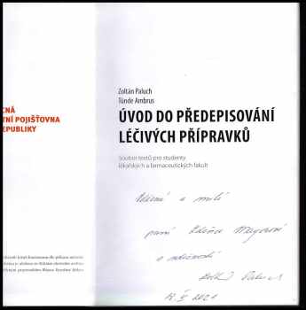 Zoltán Paluch: Úvod do předepisování léčivých přípravků