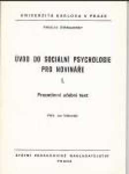 Úvod do sociální psychologie pro novináře