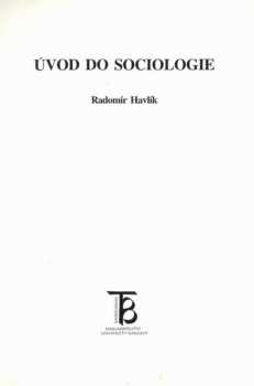 Úvod do sociologie