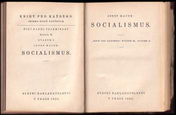 Josef Macek: Socialismus
