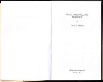 Miroslav Petříček: Úvod do (současné) filosofie