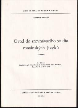 Jan Šabršula: Úvod do srovnávacího studia románských jazyků