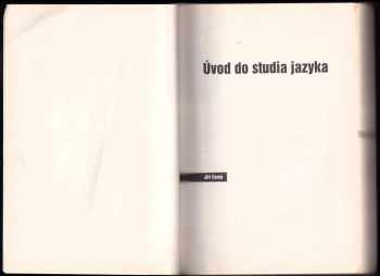 Jiří Černý: Úvod do studia jazyka