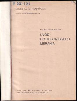 Jindřich Spal: Úvod do technického merania