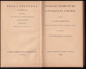 Jiří Baborovský: Úvod do teoretické a fysikální chemie