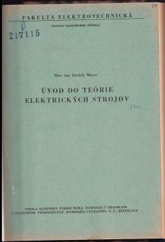 Imrich Mayer: Úvod do teórie elektrických strojov