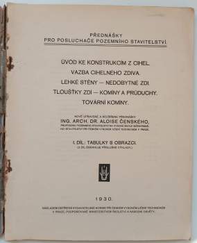 Alois Jan Čenský: Úvod ke konstrukcím z cihel