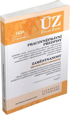 ÚZ 1638 Pracovněprávní předpisy, Zaměstnanost, Odškodňování a náhrady, Odbory, Inspekce práce