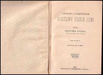 František Polívka: Užitkové a pamětihodné rostliny cizích zemí