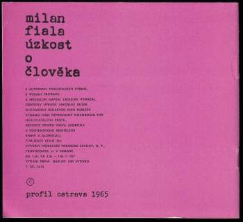 Milan Fiala: Úzkost o člověka