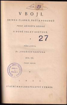 Ernest Denis: V boji