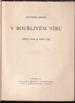Antonín Jenne: V bouřlivém víru