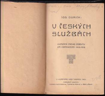 Josef Dürich: V českých službách
