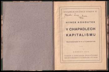 Hynek Kohoutek: V chapadlech kapitalismu