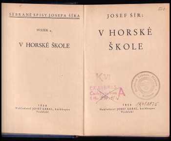 Josef Šír: V horské škole