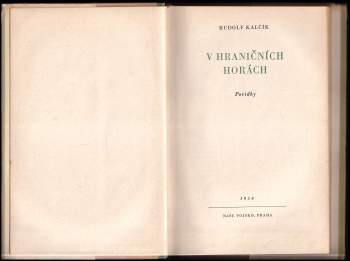 Rudolf Kalčík: V hraničních horách