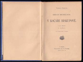 Miriam Michelson: V kočáře biskupově