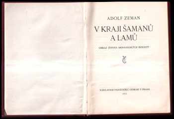 Adolf Zeman: V kraji šamanů a lamů