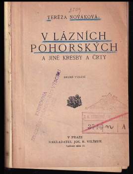 Tereza Nováková: V lázních pohorských a jiné kresby a črty