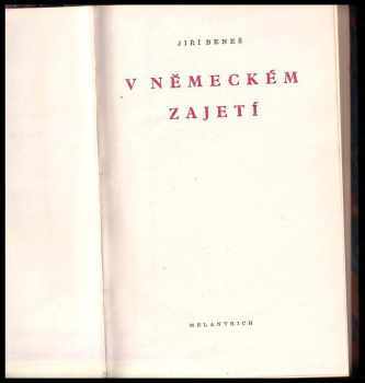 Jiří Beneš: V německém zajetí
