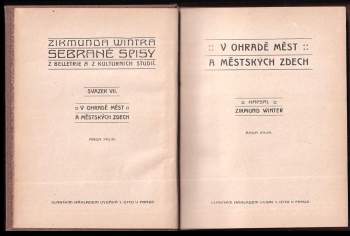 Zikmund Winter: V ohradě měst a městských zdech