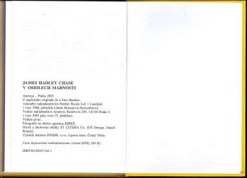 James Hadley Chase: V osidlech marnosti