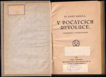 Josef Kudela: V počátcích revoluce