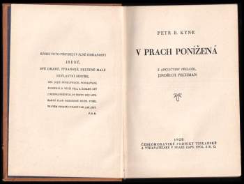 Peter B Kyne: V prach ponížená