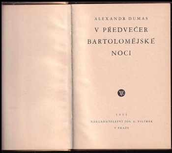 Alexandre Dumas: V předvečer bartolomějské noci
