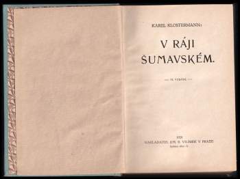 Karel Klostermann: V ráji šumavském