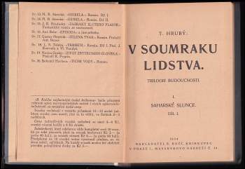 Tomáš Hrubý: V soumraku lidstva