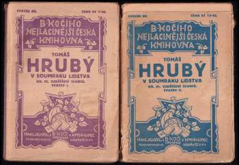 Tomáš Hrubý: V soumraku lidstva - Díl 1 svazek 1+2, díl 2 svazek 1+2, díl 3 svazek 1+2
