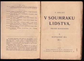 Tomáš Hrubý: V soumraku lidstva - Rozpoutané síly