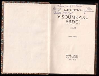 Karel Sezima: V soumraku srdcí