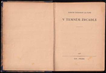 Joseph Sheridan Le Fanu: V temném zrcadle