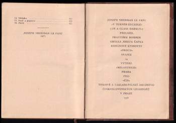 Joseph Sheridan Le Fanu: V temném zrcadle