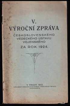IV. výroční zpráva Československého vědeckého ústavu vojenského za rok 1923
