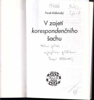 Pavel Miškovský: V zajetí korespondenčního šachu