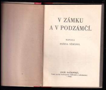 Božena Němcová: V zámku a v podzámčí