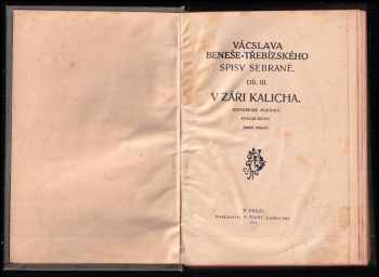 Václav Beneš-Třebízský: V záři kalicha