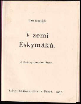 Jan Hostáň: V zemi Eskymáků
