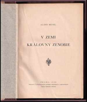 Alois Musil: V zemi královny Zenobie