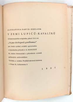 Alexandra David-Neel: V zemi lupičů-kavalírů